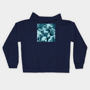 Navy and Blue Pastel Tie-Dye Kids Hoodie